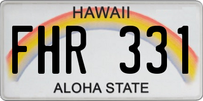 HI license plate FHR331