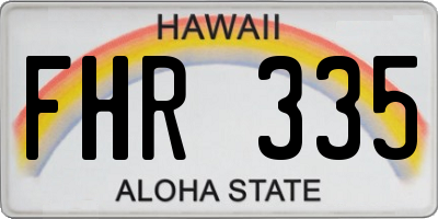 HI license plate FHR335