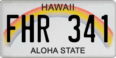 HI license plate FHR341