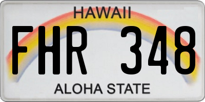 HI license plate FHR348