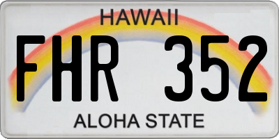 HI license plate FHR352