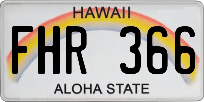 HI license plate FHR366