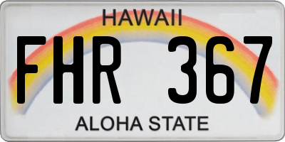 HI license plate FHR367