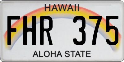 HI license plate FHR375