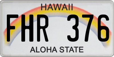 HI license plate FHR376