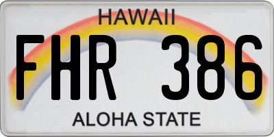 HI license plate FHR386