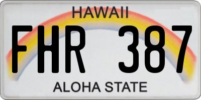 HI license plate FHR387