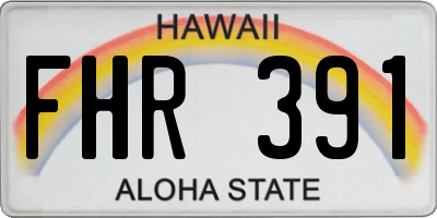 HI license plate FHR391
