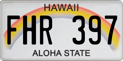 HI license plate FHR397