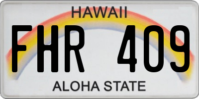 HI license plate FHR409