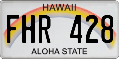 HI license plate FHR428