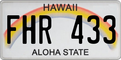 HI license plate FHR433