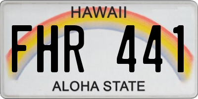 HI license plate FHR441