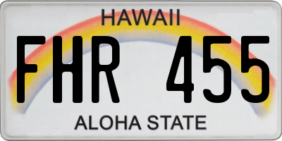 HI license plate FHR455