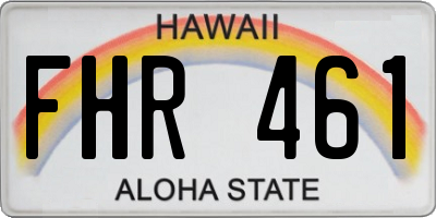 HI license plate FHR461