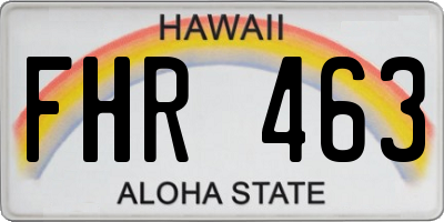 HI license plate FHR463
