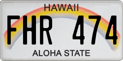 HI license plate FHR474