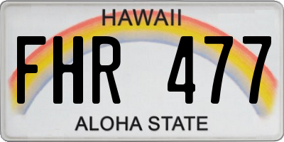 HI license plate FHR477