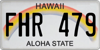 HI license plate FHR479