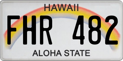 HI license plate FHR482