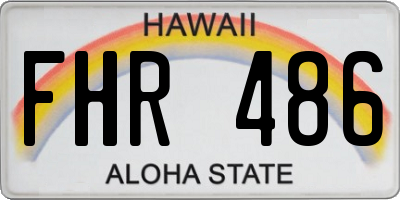 HI license plate FHR486