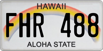 HI license plate FHR488