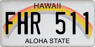 HI license plate FHR511