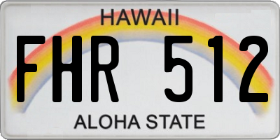 HI license plate FHR512
