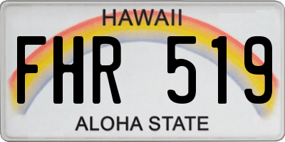 HI license plate FHR519