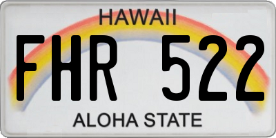 HI license plate FHR522