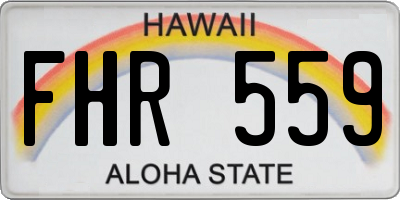 HI license plate FHR559