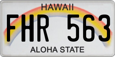 HI license plate FHR563