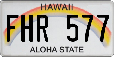 HI license plate FHR577