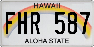 HI license plate FHR587