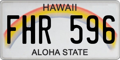 HI license plate FHR596