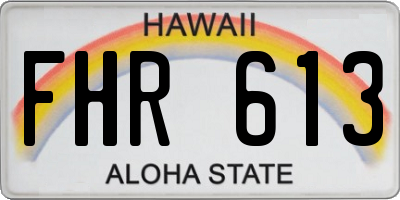 HI license plate FHR613