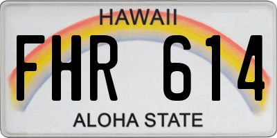 HI license plate FHR614