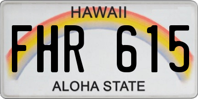 HI license plate FHR615