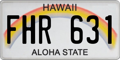 HI license plate FHR631