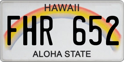 HI license plate FHR652