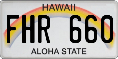 HI license plate FHR660