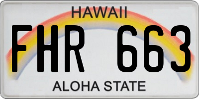 HI license plate FHR663