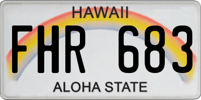 HI license plate FHR683
