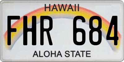 HI license plate FHR684