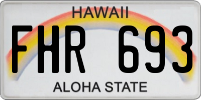 HI license plate FHR693