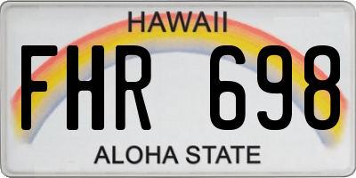 HI license plate FHR698