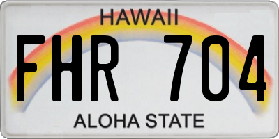 HI license plate FHR704