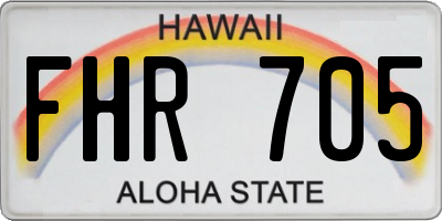 HI license plate FHR705