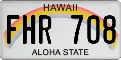 HI license plate FHR708