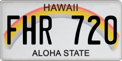 HI license plate FHR720
